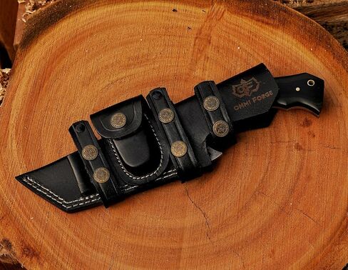 Handmade Tracker Hunting Knife Full Tang with Leather Sheath-Best for Camping & Outdoor Gear Best For Men Gift in Kuwait
