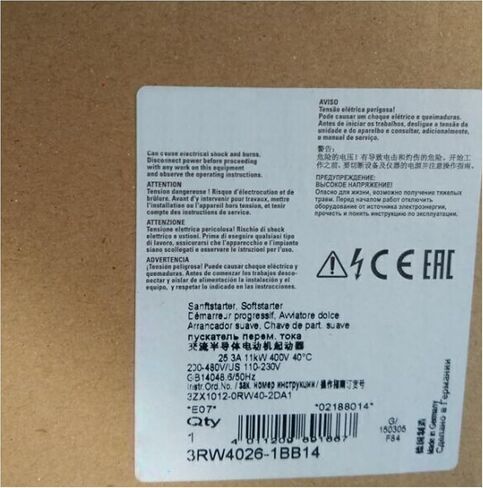 SMOCONE 1 PCS 3RW4026-1BB14 New and Sealed in Box 3RW40261BB14 with Warranty and Fast in Kuwait