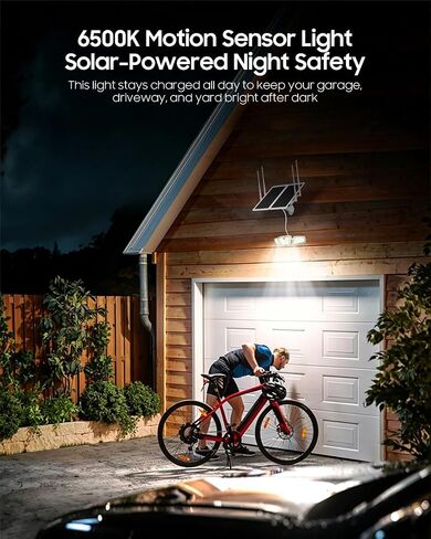 Solar WiFi Extender with Motion Sensor Light, 1200Mbps Dual Band 2.4G/5.8G Outdoor WiFi Repeater, Solar Powered WiFi Extender with 30W Panel & 30000mAh Battery, IP65 Waterproof for Farm, Yard & Ranch in Saudi Arabia