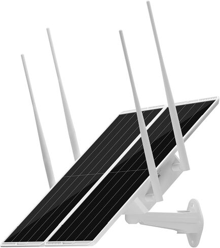 Solar WiFi Extender Outdoor 30W – 1200Mbps Dual Band 2.4G/5.8G Wireless Repeater with 30000mAh Battery, 4 High Gain Antennas, IP65 Waterproof Signal Booster for Garden, Farm, Yard (Black) in Kuwait