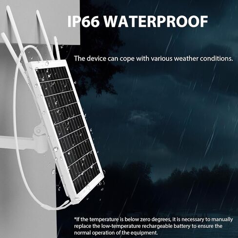 Solar WiFi Extender Outdoor, Solar Powered WiFi Extender Signal Booster with 4 Antennas, Solar WiFi Repeater for Garden, Farm & Ranch, 15W Solar Panel, IP66 Waterproof, 26000mAh Battery in Kuwait