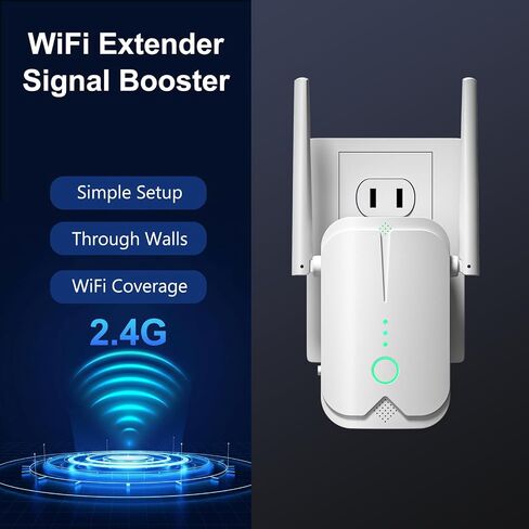 Jancane WiFi Extender Signal Booster Up to 10000sq.ft and 85+ Devices in Kuwait