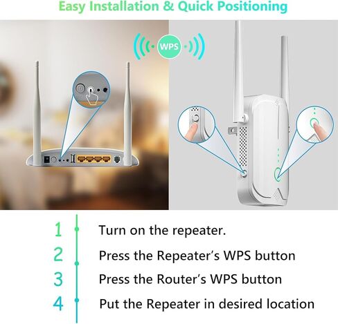 Jancane WiFi Extender Signal Booster Up to 10000sq.ft and 85+ Devices in Kuwait