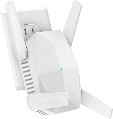 WiFi Extender, 2026 45X WiFi 6 Booster AX3000 (5.8/2.4GHz), 21529 sq.ft Long Range and 155+ Devices, WiFi Extender Signal Booster with Ethernet Port (Pure White) in Kuwait