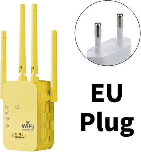 300Mbps WiFi Extender Repeater, 2.4GHz Wireless Range Extender, Internet Booster and Signal Amplifier with 4 High-Gain Antennas, Up to 3000 Sq.Ft Coverage for Home, Office and Router, EU Plug in Kuwait