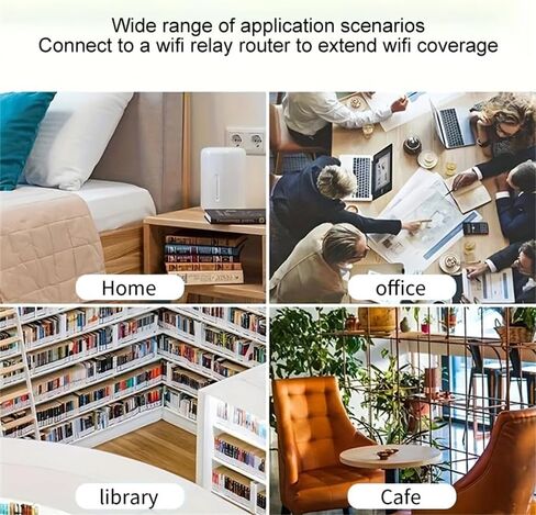 300Mbps WiFi Extender Repeater, 2.4GHz Wireless Range Extender, Internet Booster and Signal Amplifier with 4 High-Gain Antennas, Up to 3000 Sq.Ft Coverage for Home, Office and Router, EU Plug in Kuwait