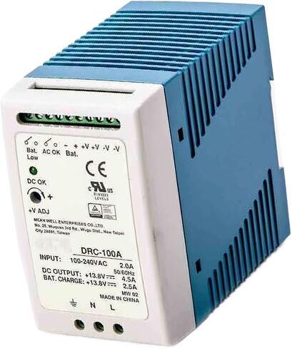 DRC-100A 100W 13.8V 4.5A Single Output Enclosed AC-DC Power Supply with Battery Charger & UPS Function, for Security Systems, UL Certified in Kuwait