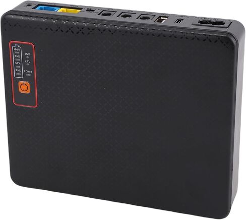 Aramox Mini UPS DC 16000mAh, Rechargeable Power Supply for Routers Security Cameras, 18W Output, Compact Design for Home and Office Use (US Plug) in Kuwait