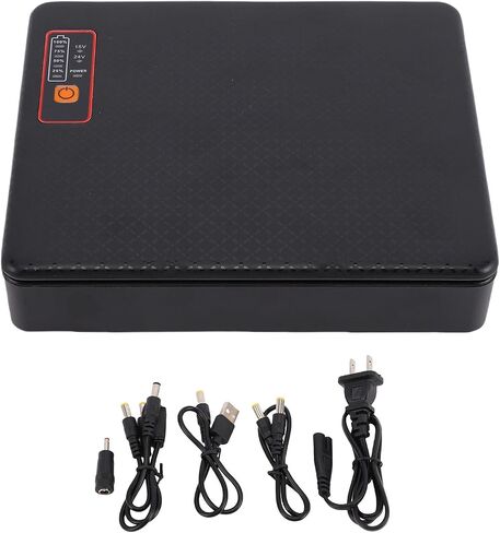 Aramox Mini UPS DC 16000mAh, Rechargeable Power Supply for Routers Security Cameras, 18W Output, Compact Design for Home and Office Use (US Plug) in Kuwait