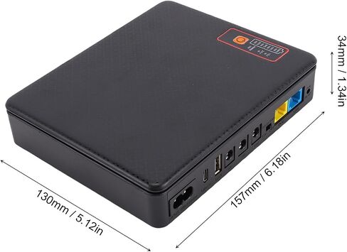 Aramox Mini UPS DC 16000mAh, Rechargeable Power Supply for Routers Security Cameras, 18W Output, Compact Design for Home and Office Use (US Plug) in Kuwait