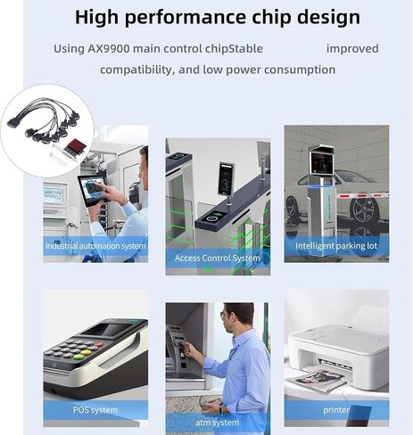 PCIe to 8 Port RS232 Expansion Card, Low Profile Bracket, Multi-Port Adapter for Industrial Control and Printer Connection in Kuwait