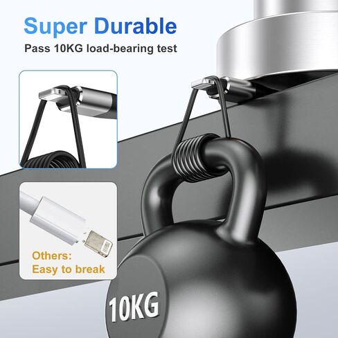 iPhone Charger 4Pack 10ft, [Apple MFi Certified] Lightning Cable 10 Foot Long iPhone Charger Cord Fast Charging Cable for iPhone 13 12 Pro Max Mini 11 Pro XS XR X 10 8 7 Plus 6s 6 SE 2020 iPad-Grey in Kuwait