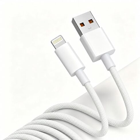 2.4A Fast Charging Cord Compatible with Phone 14 13 12 11 Pro X Xs Max Xr 8 Plus 7 6s Se 5c 5s UsbA Power Transfer Cable for Daily Digital Device Power Supply in Kuwait