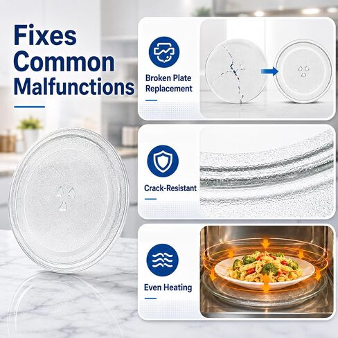 9.6 Inch Microwave Glass Plate Replacement, for LG, GE, Panasonic in Kuwait