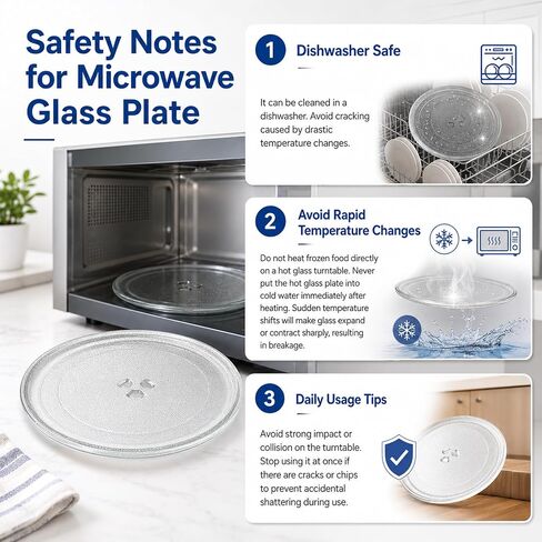 9.6 Inch Microwave Glass Plate Replacement, for LG, GE, Panasonic in Kuwait
