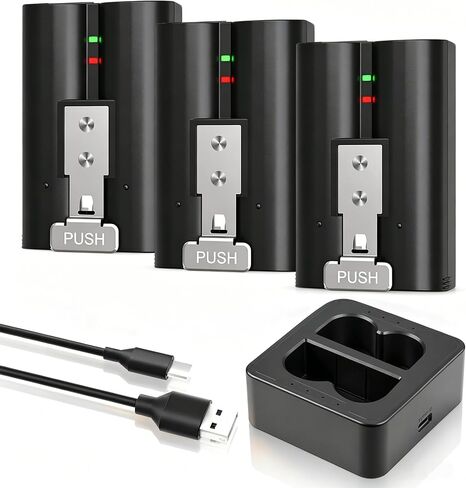 4-Pack Replacement Ring Battery & Charger for Ring Doorbell/Cam/Spotlight in Kuwait