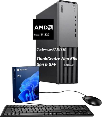 Lenovo ThinkCentre Neo 55q Ryzen 5 220 64GB + 2TB Business SFF Desktop in Kuwait