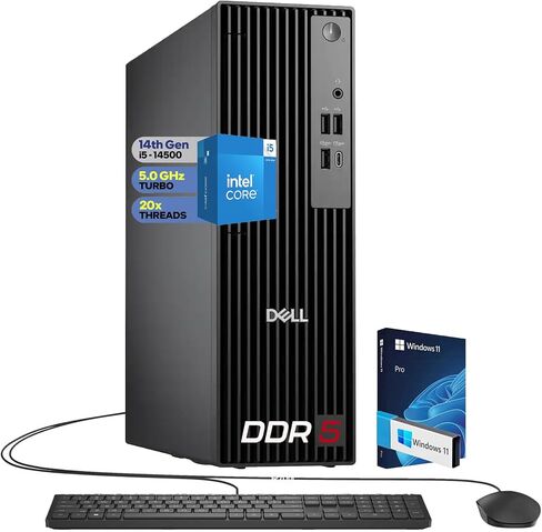 Dell Optiplex SFF Business Desktop, Intel Intel Core i5-14500 (Beat i7-13700), 16GB DDR5 RAM, 512GB PCIe SSD, Ultra-Quiet Design, Dual 4K Monitor Support(HDMI & DP), Wi-Fi, KB & Mouse, Windows 11 in Kuwait