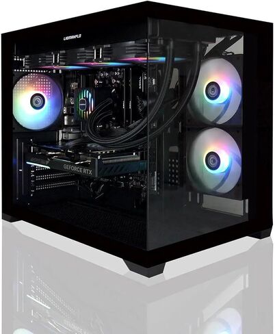 Hellfire Gaming PC AMD Ryzen 5 9600X ; RTX 5070 12GB; 16GB DDR5 RAM; 1 TB NVME M.2 SSD; 360mm AIO Liquid Cooler; ARGB Fans; WiFi/AC ; Dual Chamber Case; Windows 11 Home (96X 16GB | 5070) in Kuwait