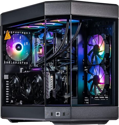 Velztorm Black Praetix Custom Built Y60 Gaming Desktop PC (GeForce RTX 5080 16GB (Beats 4090), Liquid Cooled Intel i9-14900K, 64GB DDR5, 2TB PCIe SSD, 1000W PSU, WiFi 6E, Win 11 Pro) in Kuwait