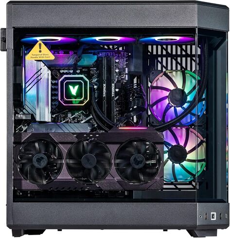Velztorm Black Praetix Custom Built Y60 Gaming Desktop PC (GeForce RTX 5080 16GB (Beats 4090), Liquid Cooled Intel i9-14900K, 64GB DDR5, 2TB PCIe SSD, 1000W PSU, WiFi 6E, Win 11 Pro) in Kuwait