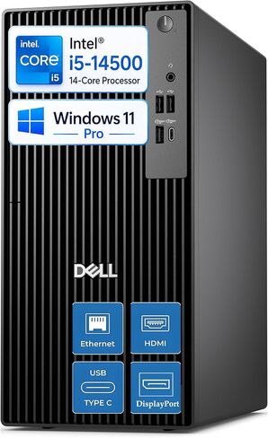 Dell Pro Tower Business Desktop QCT1250 • 2026 Edition • Intel Core i5-14500 (14-Core, 20 Threads, up to 5.0GHz) • 16GB DDR5 • 512GB SSD • Windows 11 Pro in Kuwait