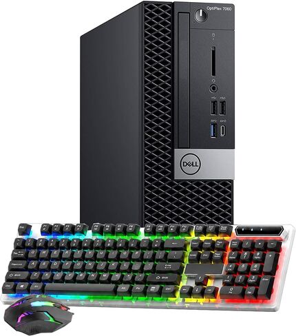 Dell Optiplex 7060 SFF Desktop Computer PC, Intel Core i5-8500T up to 3.5GHz, 8 GB DDR4, 256 GB SSD, Keyboard & Mouse, DisplayPorts, Small Form Factor Business Desktop, Windows 11 Pro (Renewed) | Windows 11 Pro Small Form Factor Business Desktop, 8GB RAM  in Kuwait