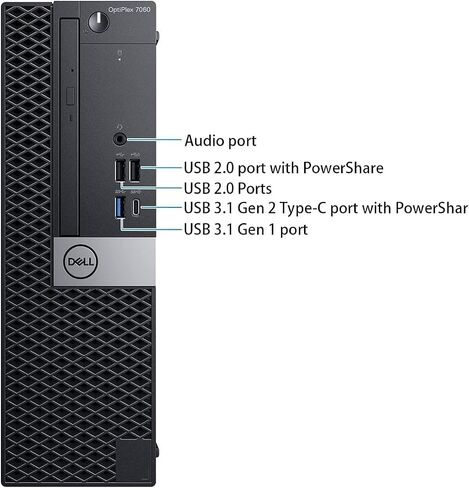 Dell Optiplex 7060 SFF Desktop Computer PC, Intel Core i5-8500T up to 3.5GHz, 8 GB DDR4, 256 GB SSD, Keyboard & Mouse, DisplayPorts, Small Form Factor Business Desktop, Windows 11 Pro (Renewed) | Windows 11 Pro Small Form Factor Business Desktop, 8GB RAM  in Kuwait