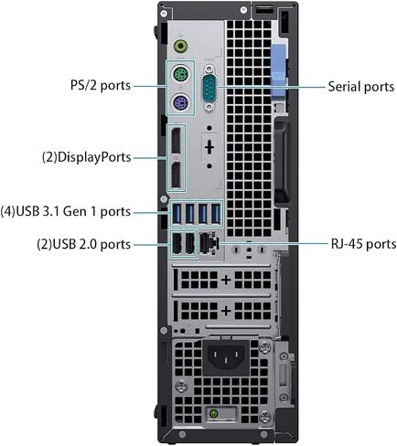 Dell Optiplex 7060 SFF Desktop Computer PC, Intel Core i5-8500T up to 3.5GHz, 8 GB DDR4, 256 GB SSD, Keyboard & Mouse, DisplayPorts, Small Form Factor Business Desktop, Windows 11 Pro (Renewed) | Windows 11 Pro Small Form Factor Business Desktop, 8GB RAM  in Kuwait