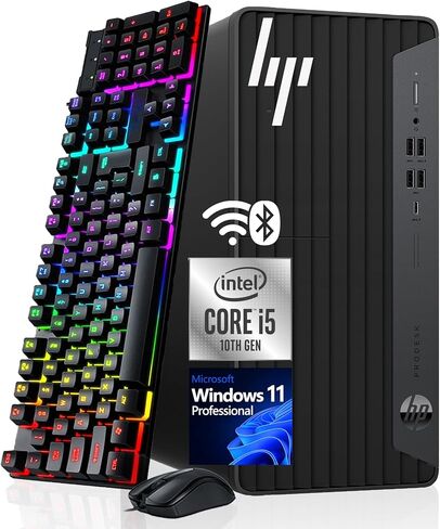 HP ProDesk 600 G6 Tower PC Desktop Computer, Six-Core i5-10500 Up to 4.50 GHz, 16GB DDR4, 512GB SSD, Keyboard and Mouse, WiFi, BT, 4K Support, Windows 11 Pro (Renewed) in Kuwait