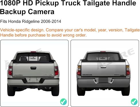 ASURE Tailgate Handle Backup Camera for Honda Ridgeline 2006-2014 1080P in Kuwait