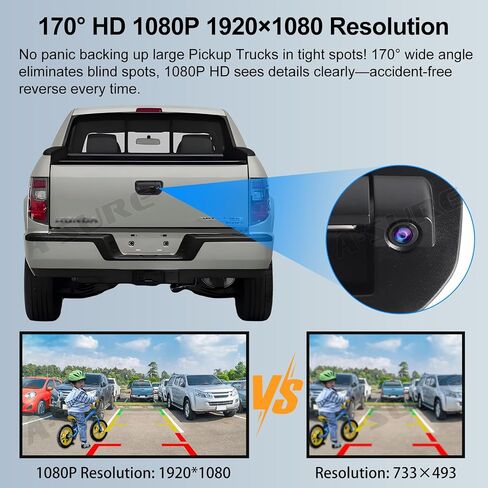 ASURE Tailgate Handle Backup Camera for Honda Ridgeline 2006-2014 1080P in Kuwait