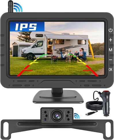 Hikity 4.3 Inch Wireless Backup Camera Monitor Kit with Rear View Camera in Kuwait