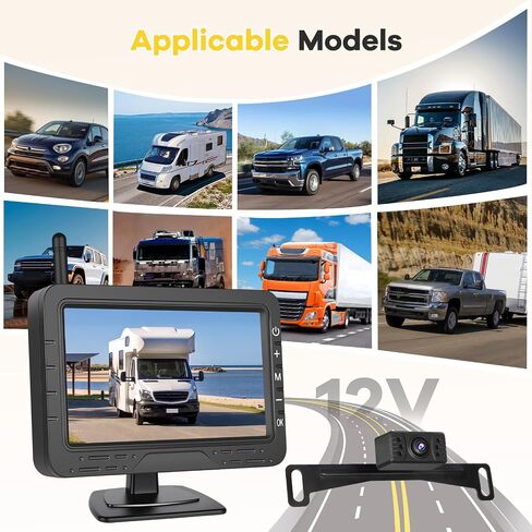 Hikity 4.3 Inch Wireless Backup Camera Monitor Kit with Rear View Camera in Kuwait