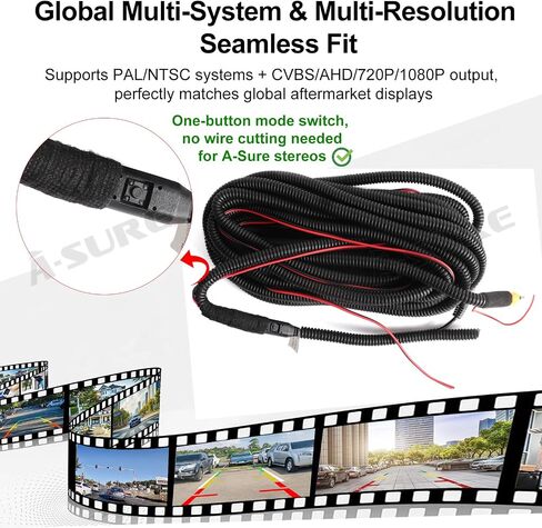 ASURE Tailgate Handle Backup Camera for Honda Ridgeline 2006-2014 1080P in Kuwait