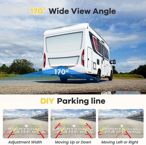 Hikity 4.3 Inch Wireless Backup Camera Monitor Kit with Rear View Camera in Kuwait