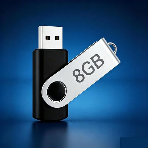 128GB USB Flash Drive USB 2.0 – Thumb Drive with 360° Metal Swivel Design, Fold Storage Memory Stick, Plug & Play for PC Laptop TV Car in Kuwait