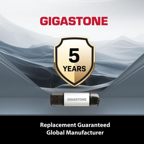 GIGASTONE 16GB Dual Flash Drive (10 Pack) V40S USB 2.0, 2-in-1 Type-A & Type-C, High Speed, Head Cap Design, Plug & Play for Smartphone/PC/Mac/TV/Car Audio in Kuwait