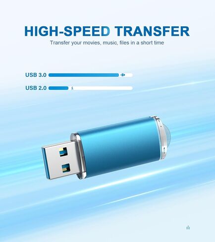 16GB 1PCS Flash Drive USB 2.0 Flash Drive Thumb Drive Jump Drives Keychain Memory Stick-Blue in Kuwait