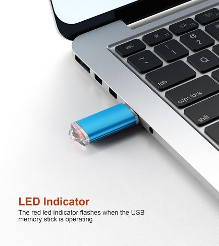 16GB 1PCS Flash Drive USB 2.0 Flash Drive Thumb Drive Jump Drives Keychain Memory Stick-Blue in Kuwait