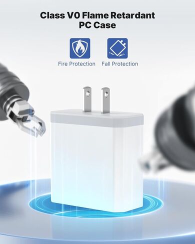 [2-Pack] USB Wall Charger, 33W 6-Port Fast Charging Block, Multiport Plug USB Cube QC3.0 Power Adapter Brick Box Cube for iPhone 16 15 14 13 12 11 Pro Max SE XS XR X 8 7 6 6S Plus, LG, Moto, Phones in Kuwait