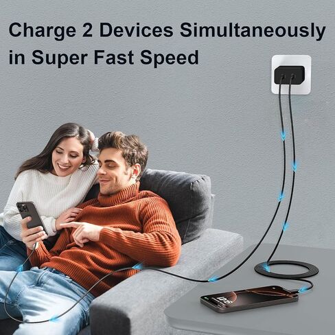 45W Type C Charger Fast Charging，35+10W Fast Charger with 6FT Type C Cable for Samsung Phone in Kuwait
