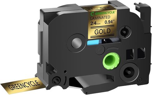 Compatible for Brother P Touch Label Maker Tape 24mm 0.94 Laminated Gold in Kuwait