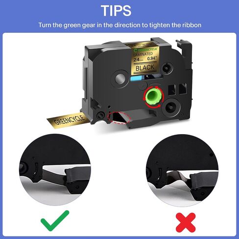 Compatible for Brother P Touch Label Maker Tape 24mm 0.94 Laminated Gold in Kuwait