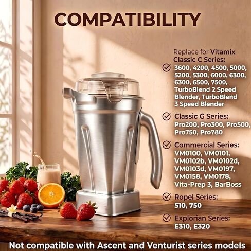 48oz Stainless Steel Blender Pitcher Replacement Compatible with Vitamix in Kuwait