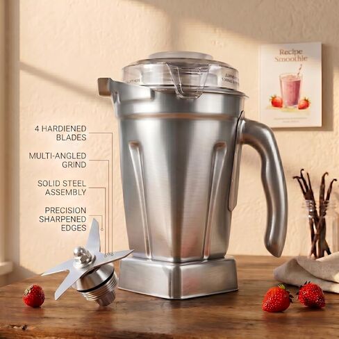48oz Stainless Steel Blender Pitcher Replacement Compatible with Vitamix in Kuwait