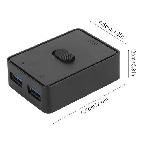 USB 3.0 Switch Bidirectional Selector – 2-in-1 Out 1-in-2 Out for 2 Computers Share Keyboard Mouse Printer Scanner, USB KVM Switch with LED Indicator in Kuwait