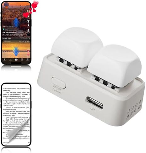 Free2 Bluetooth Page Flip with Built in Non Removable Lithium ion Battery (Free2 White, Android e-Book Reader Version) in Saudi Arabia