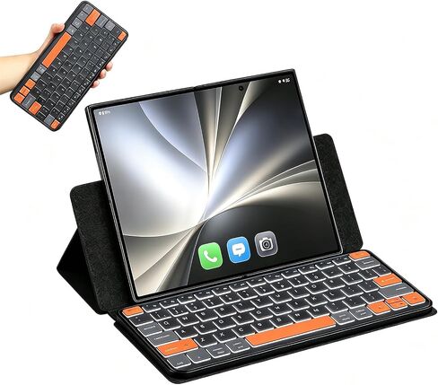 Foldable Keyboard with 7-Color Backlit & Any-Angle Stand for iPad/iPhone in Kuwait