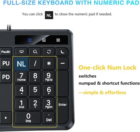 OMOTON Large Print Computer Keyboard with USB C & USB A Dual Interface in Kuwait